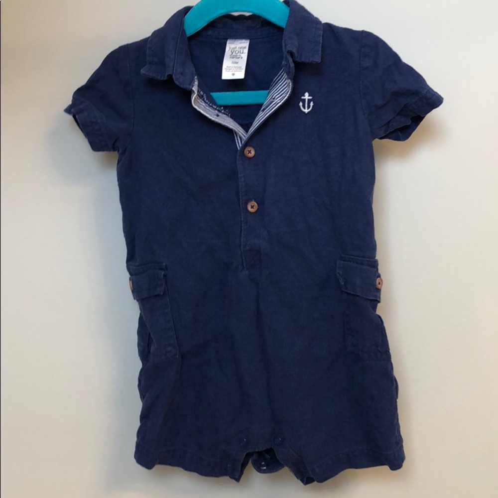 12 M Baby Linen Romper